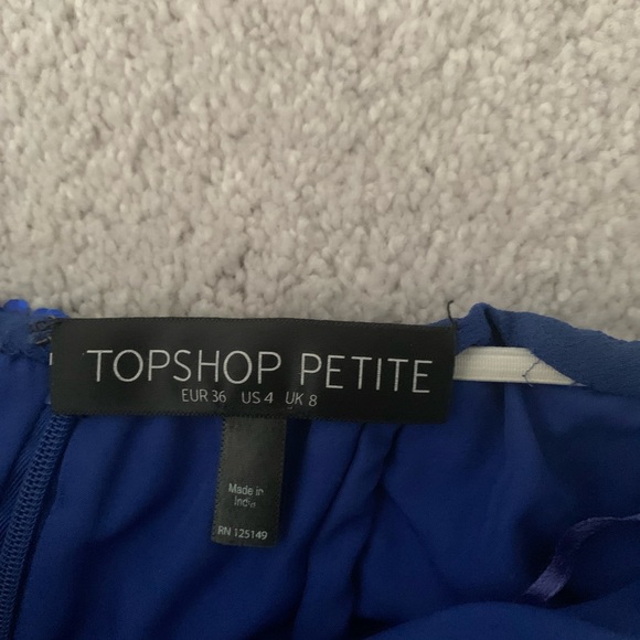Top Shop Petite Blue Sequin Dress - Size Petite US 4 or Small - Picture 5 of 5